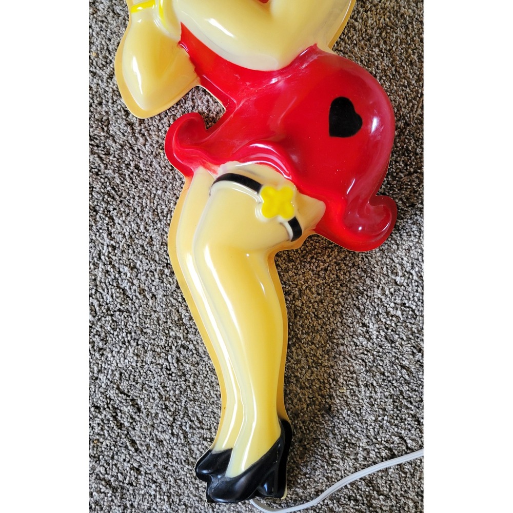 Vintage 1992 Betty Boop Blow Mold Wall Lamp 24" Works! Headlites Collectibles - Picture 4 of 10